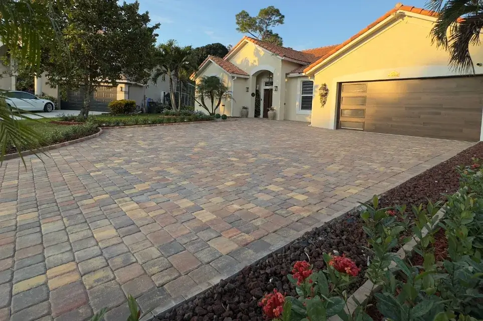 Paver installation by Summer Point during Pool Renovation in South Florida