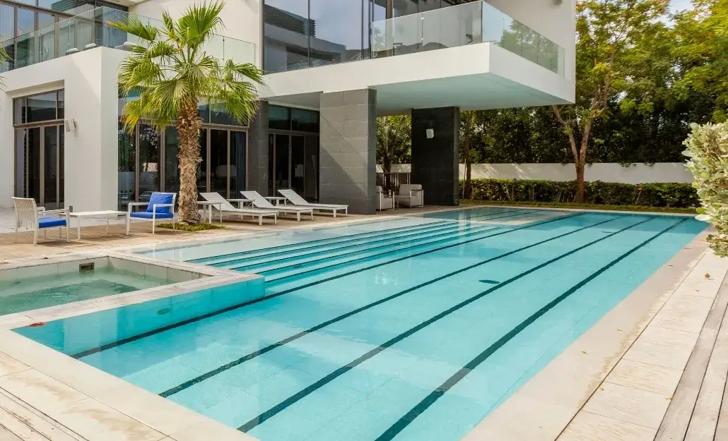 Modern Pool Renovation in South Florida completed by Summer Point