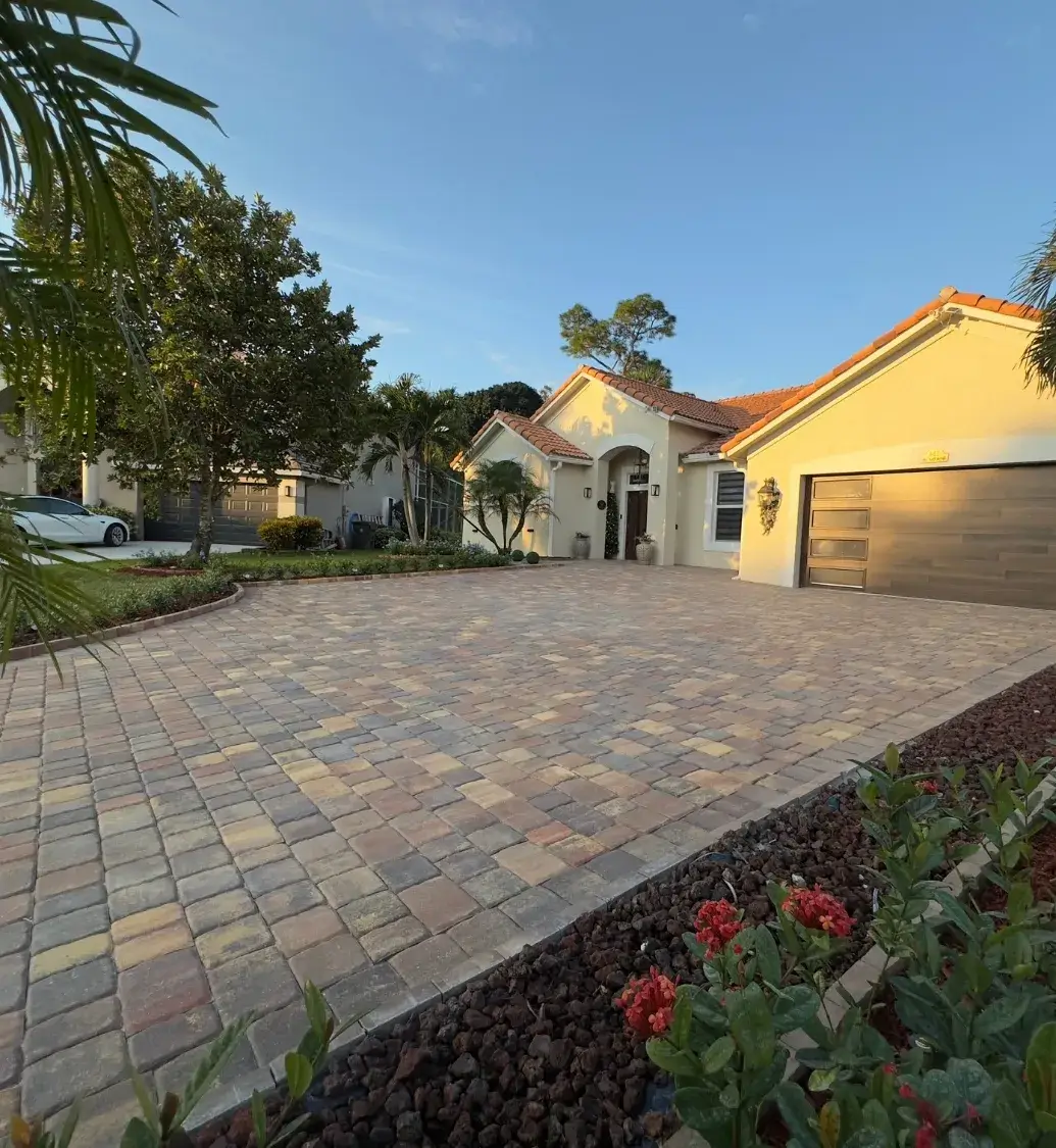 Paver installation by Summer Point during Pool Renovation in South Florida